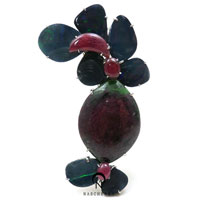 [나스첸카] 그윽한 오마주 8 [실버 수공예 오팔 루비 브로치]