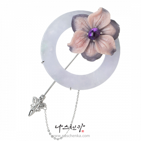 [나스첸카] 봄이 좋으니 _ 라벤더 비취 부토니에