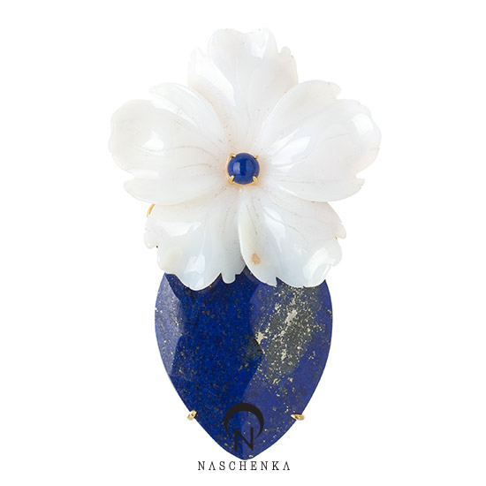 [나스첸카] JTBC 꽃파당 협찬 _ 청금석과 미인에 대하여 _ 칼세도니아 브로치 청금석 브로치