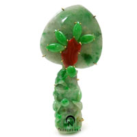 [나스첸카] 비취는 판타지다 3 [실버 수공예 비취 산호 브로치]