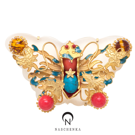 [나스첸카] 설레는 나스의 궁중 장신구 [실버 수공예 떨 브로치]