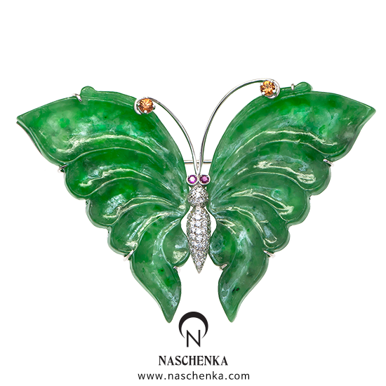 [나스첸카] Be butterfly _ 비취 브로치