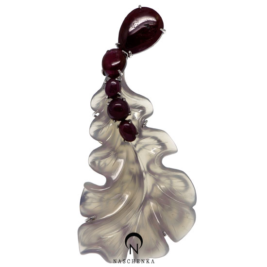 [나스첸카] 인어가 만약에... mermaid 브롯 [실버 수공예 칼세도니아 브로치]