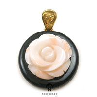 [나스첸카] 산호 콜렉션 8 [18K 오닉스 산호 팬던트]