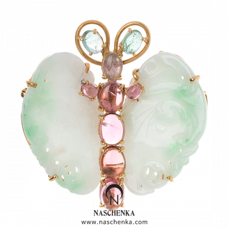 [나스첸카] 특별하네요 동양 나비 27 _ 비취 브로치