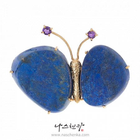 [나스첸카] 스쳐 날아온 나비 그대네요 _ 청금석 브로치