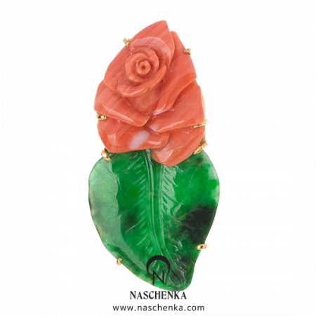 [나스첸카] 사랑해 내 연인 _ 비취 브로치 산호 브로치