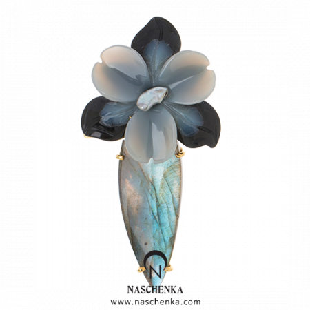 [나스첸카] 진심입니다 _ 레브라도라이트 브로치 칼세도니아 브로치