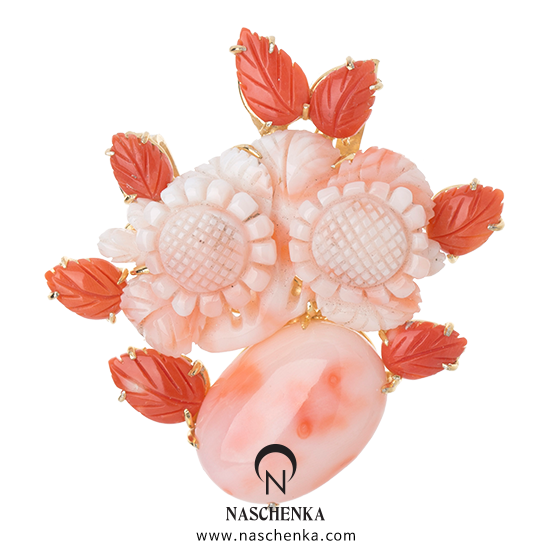 [나스첸카] 사랑스런 나의 친구 _ 산호 브로치