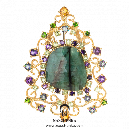 [나스첸카] 로코코 무드 그대라는 _ 에메랄드 브로치