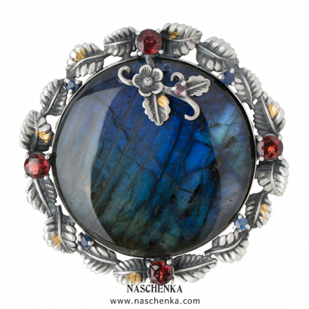 [나스첸카] 밤의 끝에서 30 _ 레브라도라이트 브로치