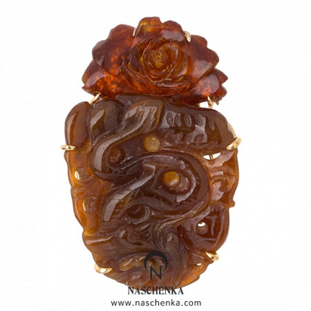 [나스첸카] 낮이나 밤이나 _ 비취 브로치 호박 브로치