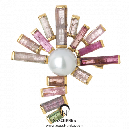 [나스첸카] 가슴이 뛰는대로 _ 남양 진주 브로치 토르마린 브로치