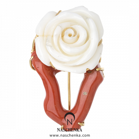[나스첸카] 수요일엔 빨간 장미를 _ 산호 브로치