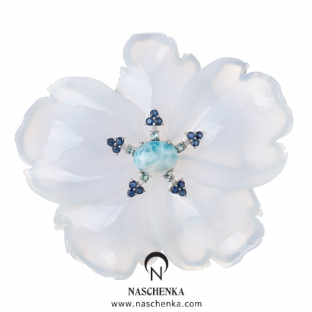 [나스첸카] 라리마 미인 _ 칼세도니아 브로치