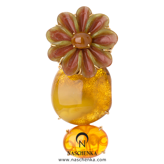 [나스첸카] 쇼스타코비치 제1번 _ 호박 브로치