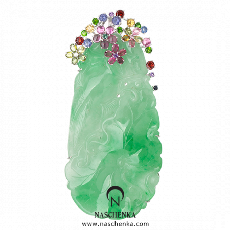 [나스첸카] 대작 비취 _ 비취 브로치