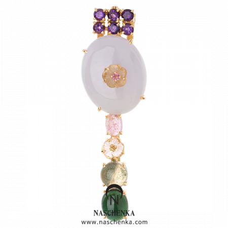 [나스첸카] 아름다움 그대로 _ 라벤더 비취 브로치