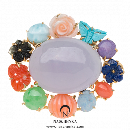 [나스첸카] Never let you down 41 _ 라벤더 비취 브로치