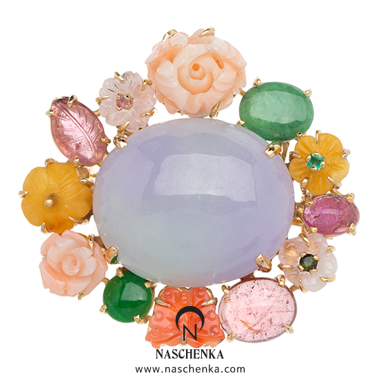 [나스첸카] Never let you down 44 _ 라벤더 비취 브로치