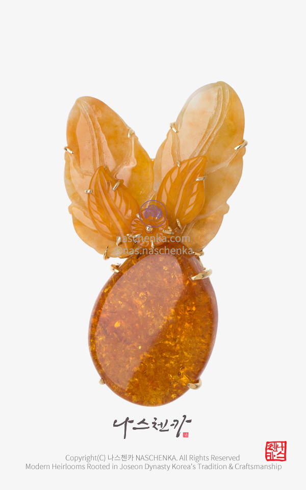 [나스첸카] 한남동 데이트 _ 호박 브로치