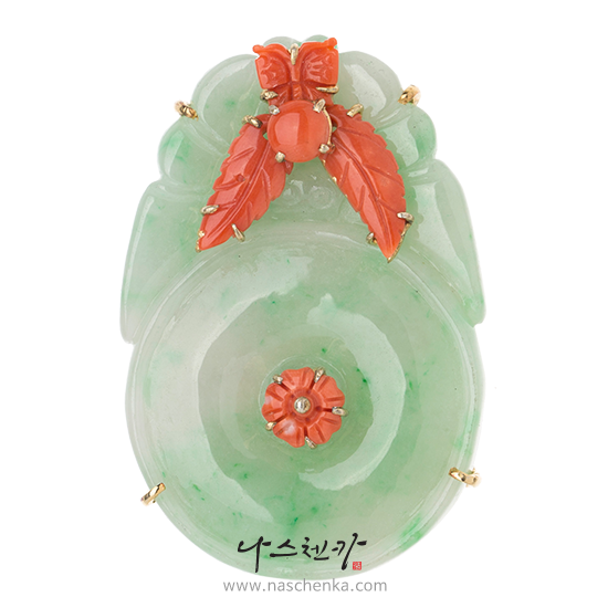 [나스첸카] 충분하니까 2 _ 비취 옥 브로치 은 공방 한복 브로치