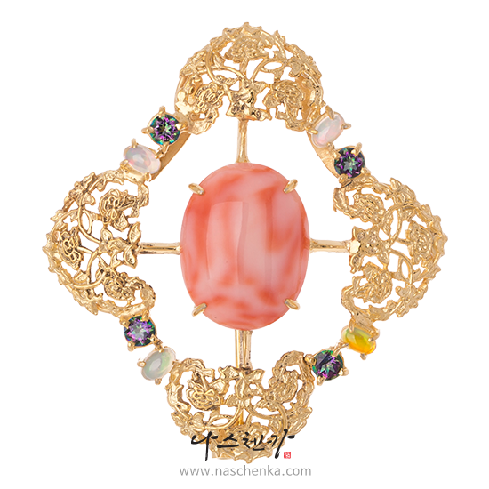 MBC 드라마 조선변호사 협찬 강강 구중궁궐 _ 산호 브로치 나스첸카