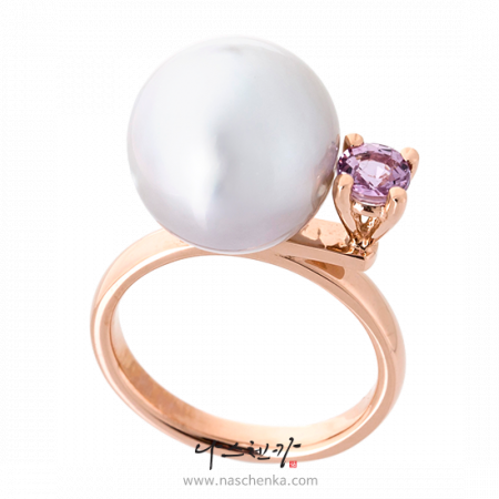 [나스첸카] 별하나 사탕하나 _ 14K 진주 반지   사파이어 반지