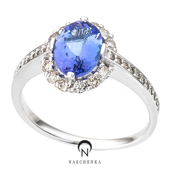 [나스첸카] 여름밤의 별 탄자나이트 1.3 CT _ 14K 탄자나이트 반지