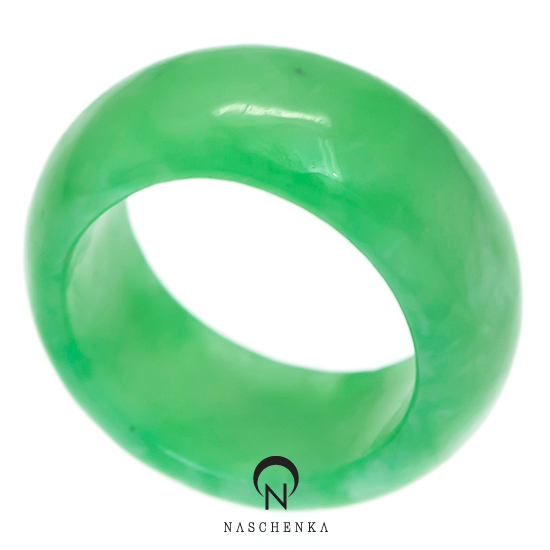 [나스첸카] 민자 가락지 _ 염색 처리 비취 가락지