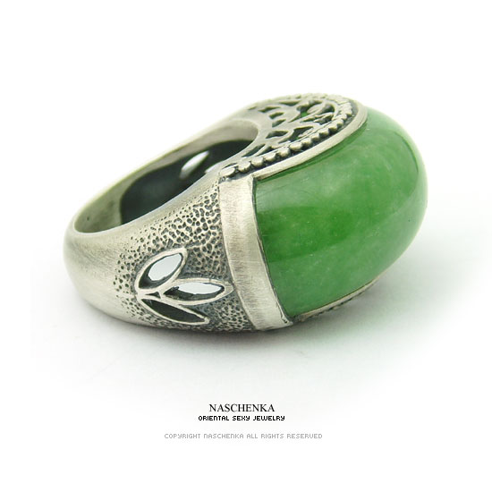 [나스첸카] 여인의 특권 [실버 수공예 비취 반지]