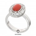 [나스첸카] red coral hathaway ring _ 산호 반지