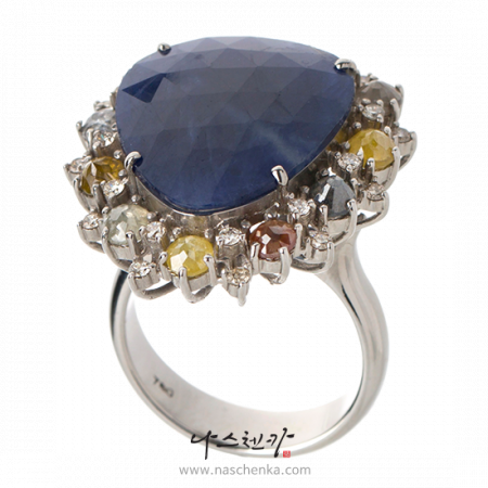 [나스첸카] 나, 반짝여라 _ 18K 사파이어 반지