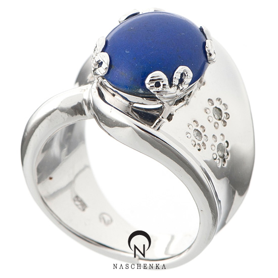 [나스첸카] 마구마구 고급스러운 라피즈 반지 [실버 수공예 청금석 반지]