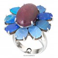 [나스첸카] 오팔 꽃잎 흩날리다 _ 오팔 반지 루비 반지