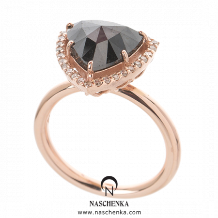 [나스첸카] 블랙 다이아몬드의 매력을 아십니까 _ 14K 러프 다이아몬드 반지