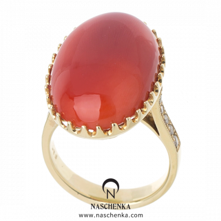 [나스첸카] 레드카펫 산호 _ 14K 산호 반지