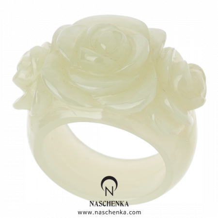 [나스첸카] 마음에 품은 장미 3송이 _ 옥 가락지