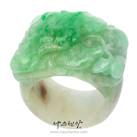 [나스첸카] 조용한 카리스마 81 _ 비취 가락지 _ 옥반지 _ 옥가락지 _ 원석가락지 _ 한복가락지 _ 결혼가락지