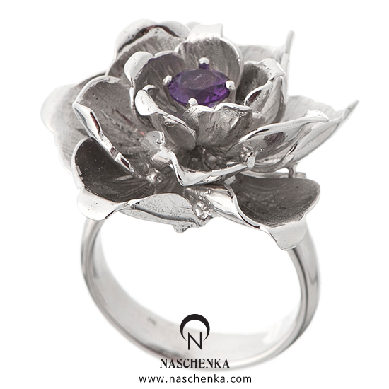 [나스첸카] NASCHENKA 로즈 _ amethyst 은 반지