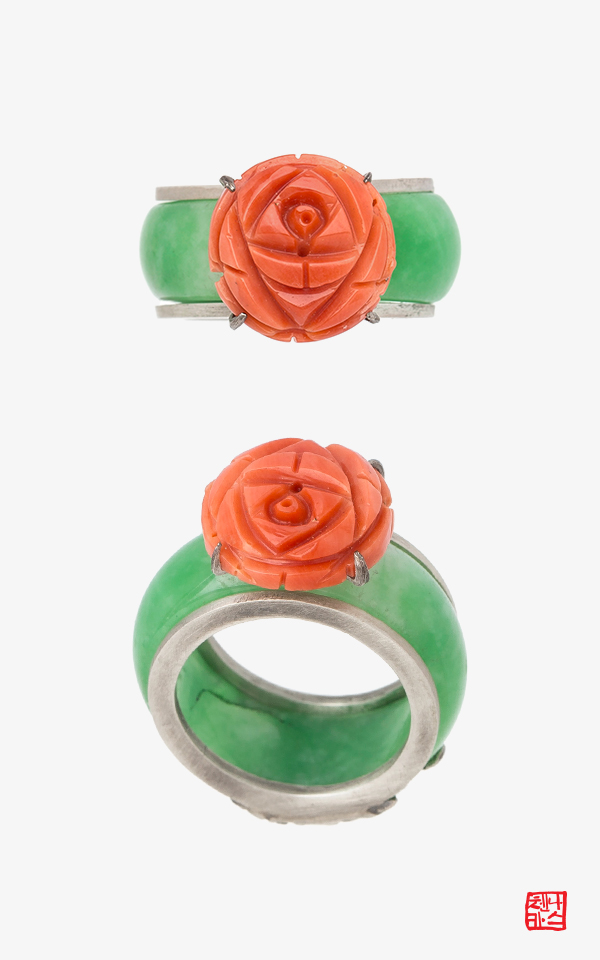 [나스첸카] 즐거움의 시작 10 _ 산호 비취 가락지 반지