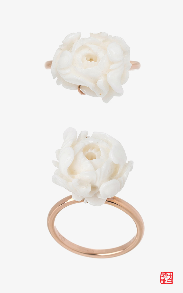 [나스첸카] 퓨어 밀크 2 _ 14K 산호반지