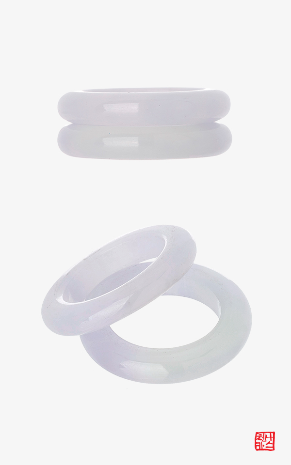 [나스첸카] 아주 슬림한 라벤더 한쌍 _ 비취 라벤더 쌍가락지 반지