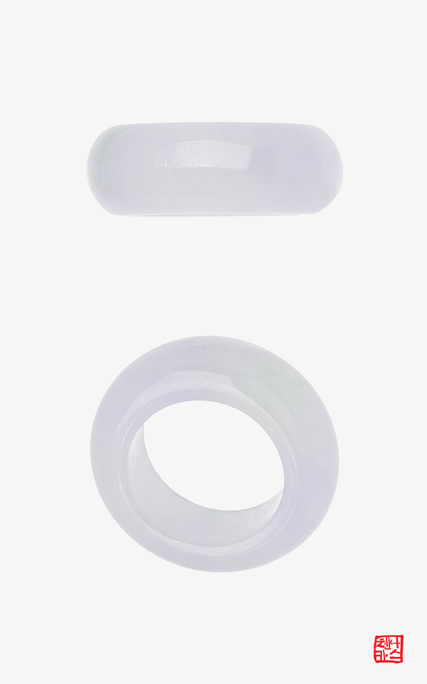 [나스첸카] 서서히 물든 보랏빛  3 _ 라벤더 비취 옥 가락지 반지