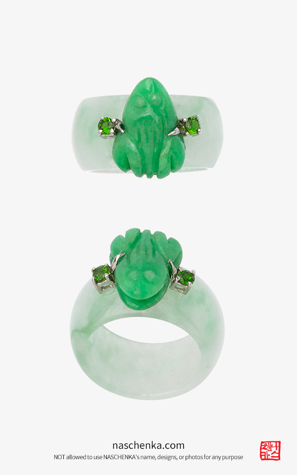 옥가락지 비취가락지 통가락지 보석개구리