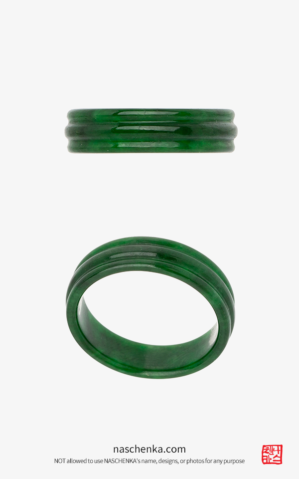 옥반지 비취반지 옥가락지 삼단 쑥가락지