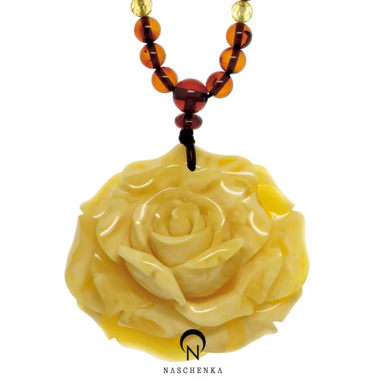 [나스첸카] 미소듬뿍 : 호박 28.06 g [밀화 호박 목걸이]
