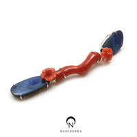 [나스첸카] 태평양의 석양 [실버 수공예 산호 오팔 팬던트]