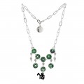 [시움] 찬란한 동양 모던 시움 [실버 수공예 비취 목걸이]