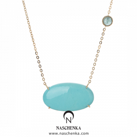 [나스첸카] 밀키블루 #3 _ 14K 터키석 목걸이